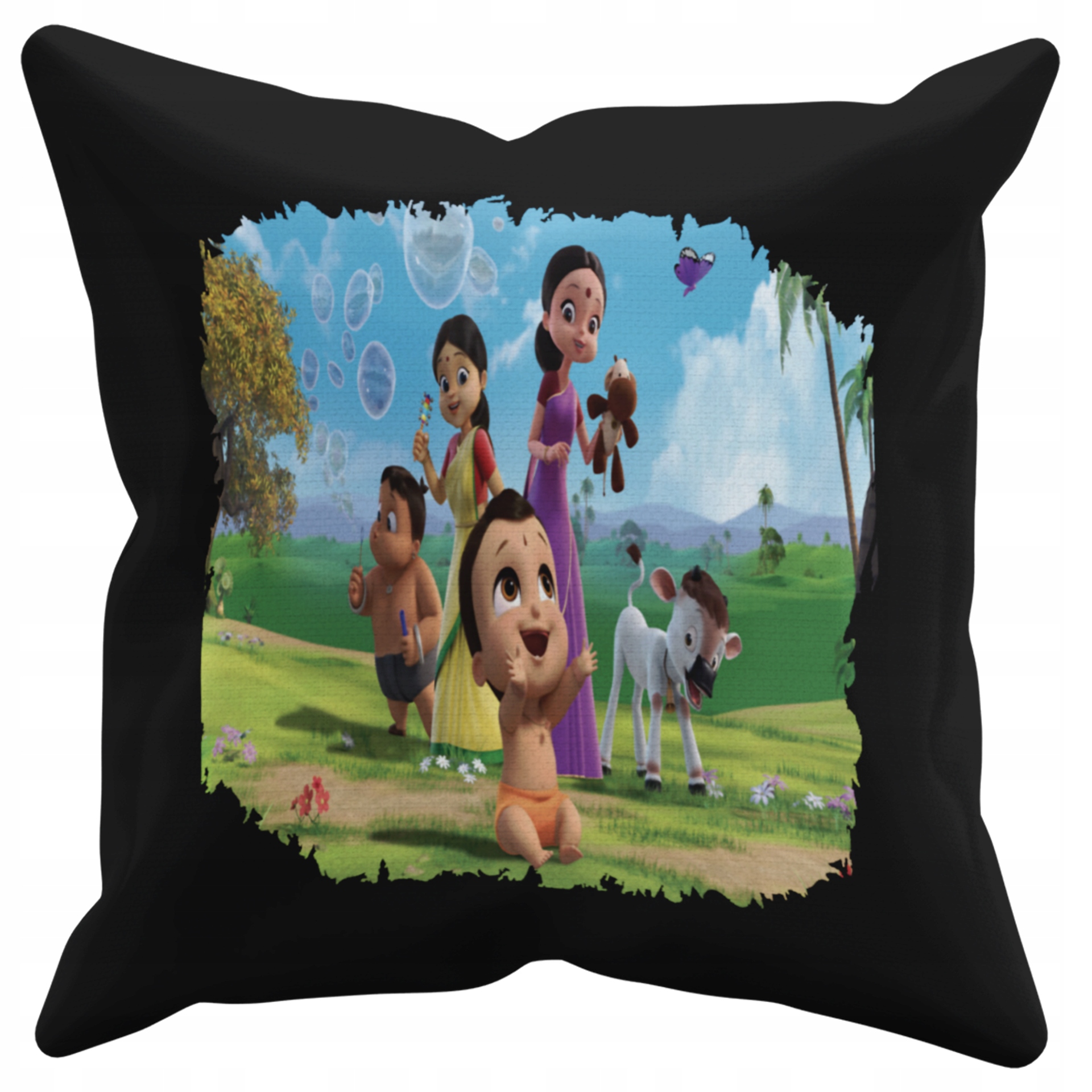 POSZEWKA NA PODUSZKĘ JAŚKA DO PRZEDSZKOLA MAŁY BEEN + IMIĘ GRATIS Kolor dominujący czerń