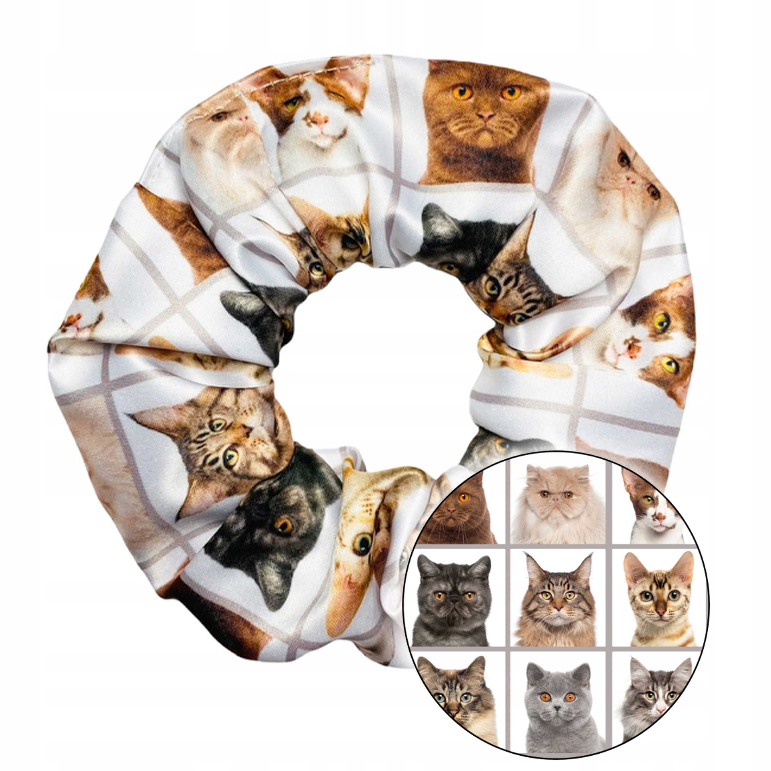 

Scrunchie z Kotem Kotami MIX gumka włosów
