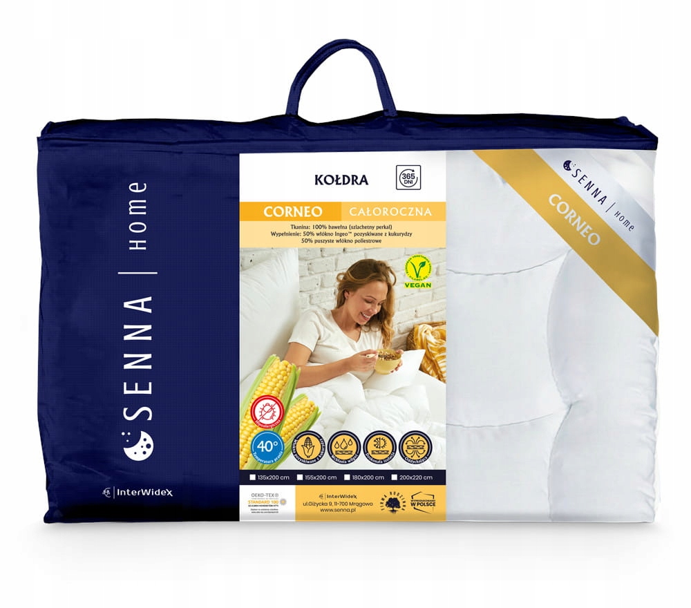 Inter Widex Prikrývka Corneo biela 155x200 1100g