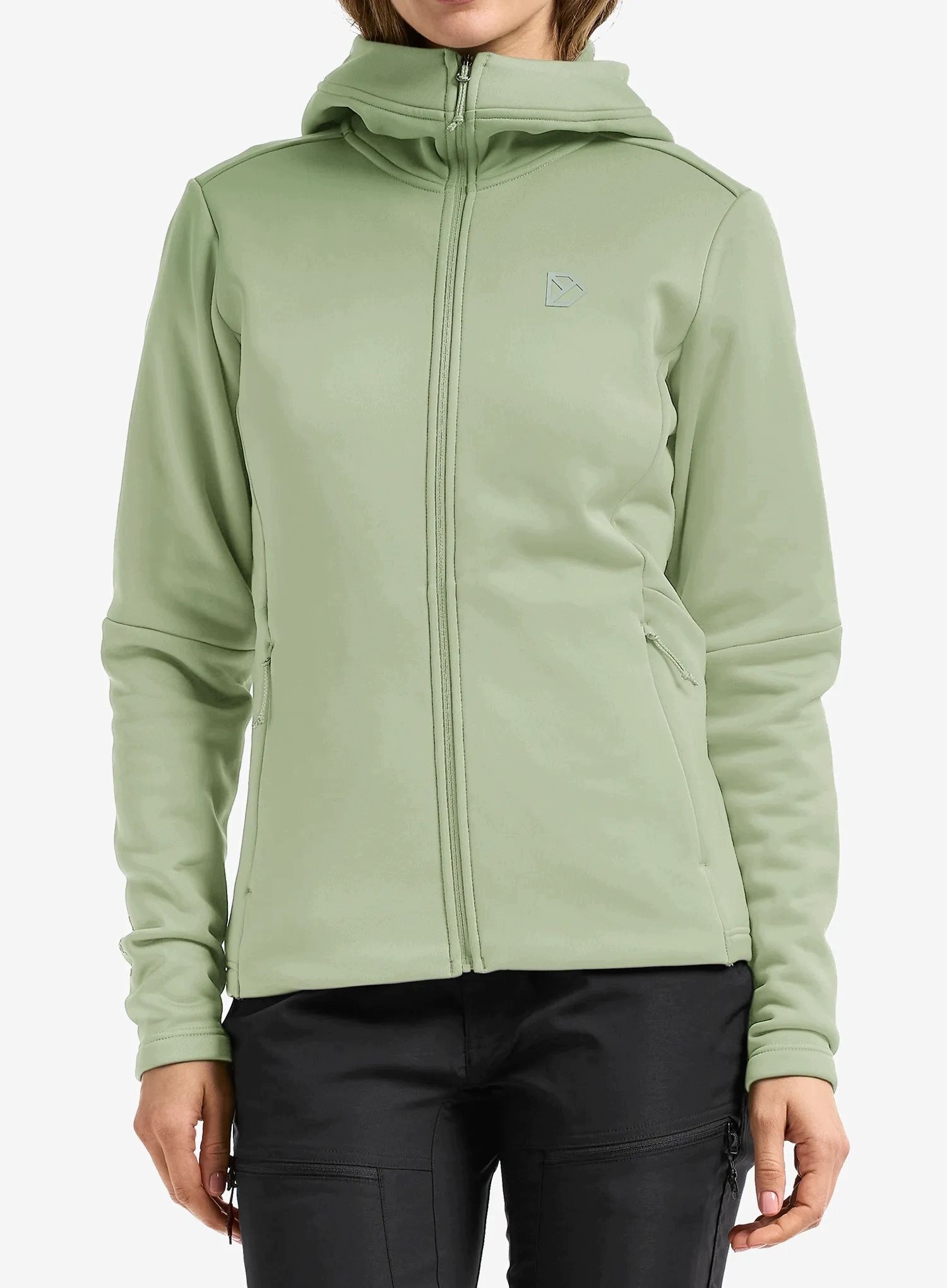 Bluza z kapturem damska Didriksons Anneli Fullzip 3 light moss 34 (xs)