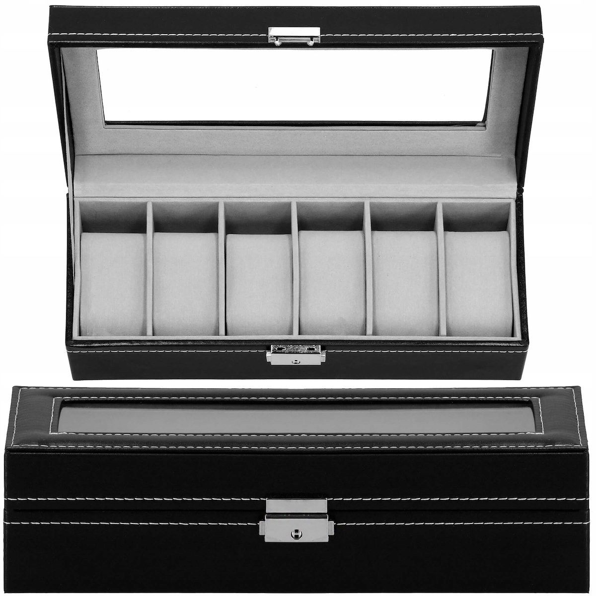 

Szkatułka Na Zegarki 6szt Organizer Biżuterię