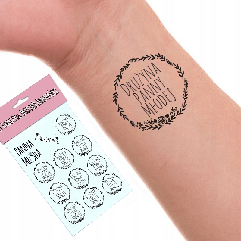 

Zmywalne Tatuaże na Wieczór Panieński 12szt