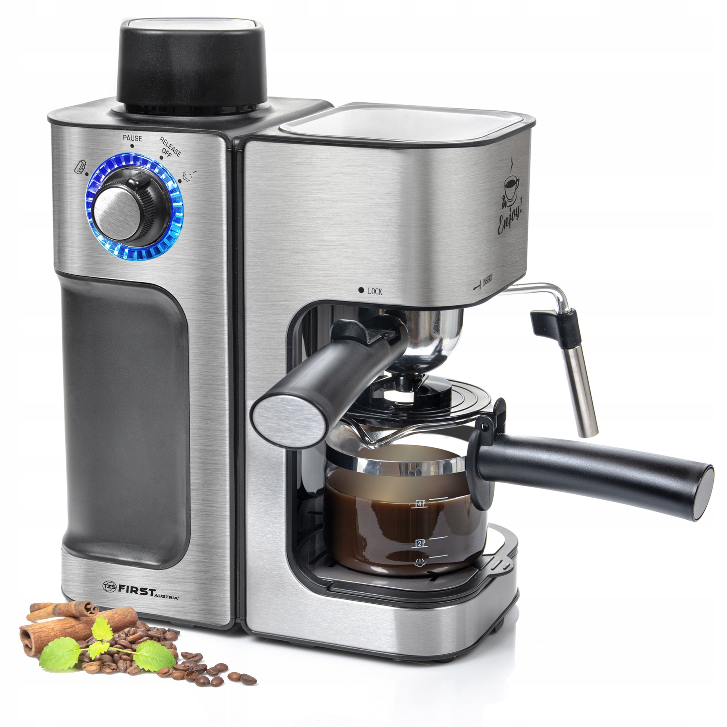 

Ekspres do kawy kolbowy ciśnieniowy First Austria