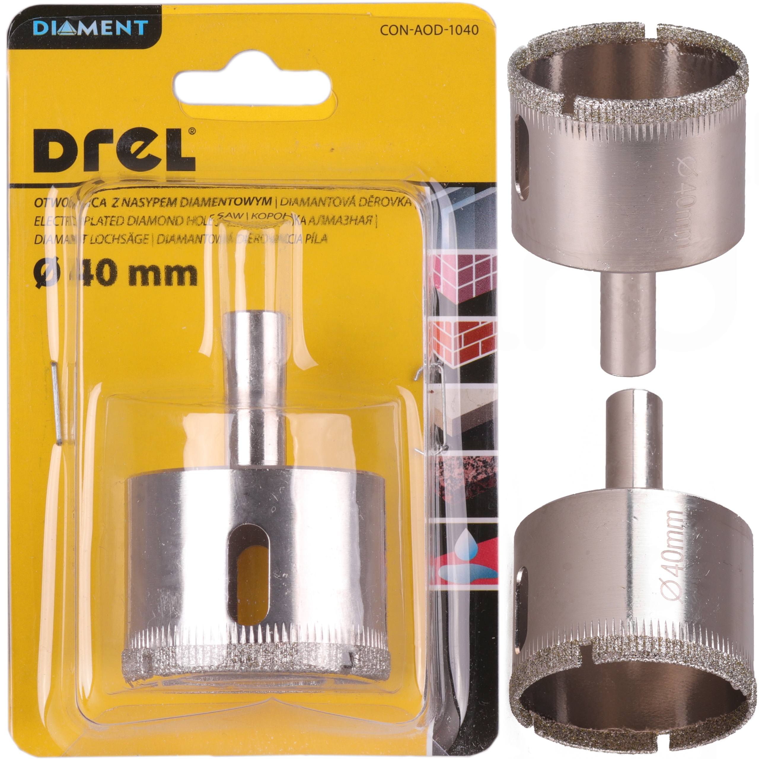 

Otwornica Diamentowa 40 mm Koronka Do Gresu Płytek