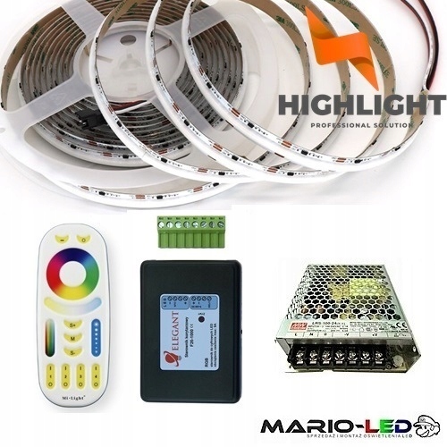 Sada Led Rgb Cob WS2811 24V 10 m, tečúce svetlo