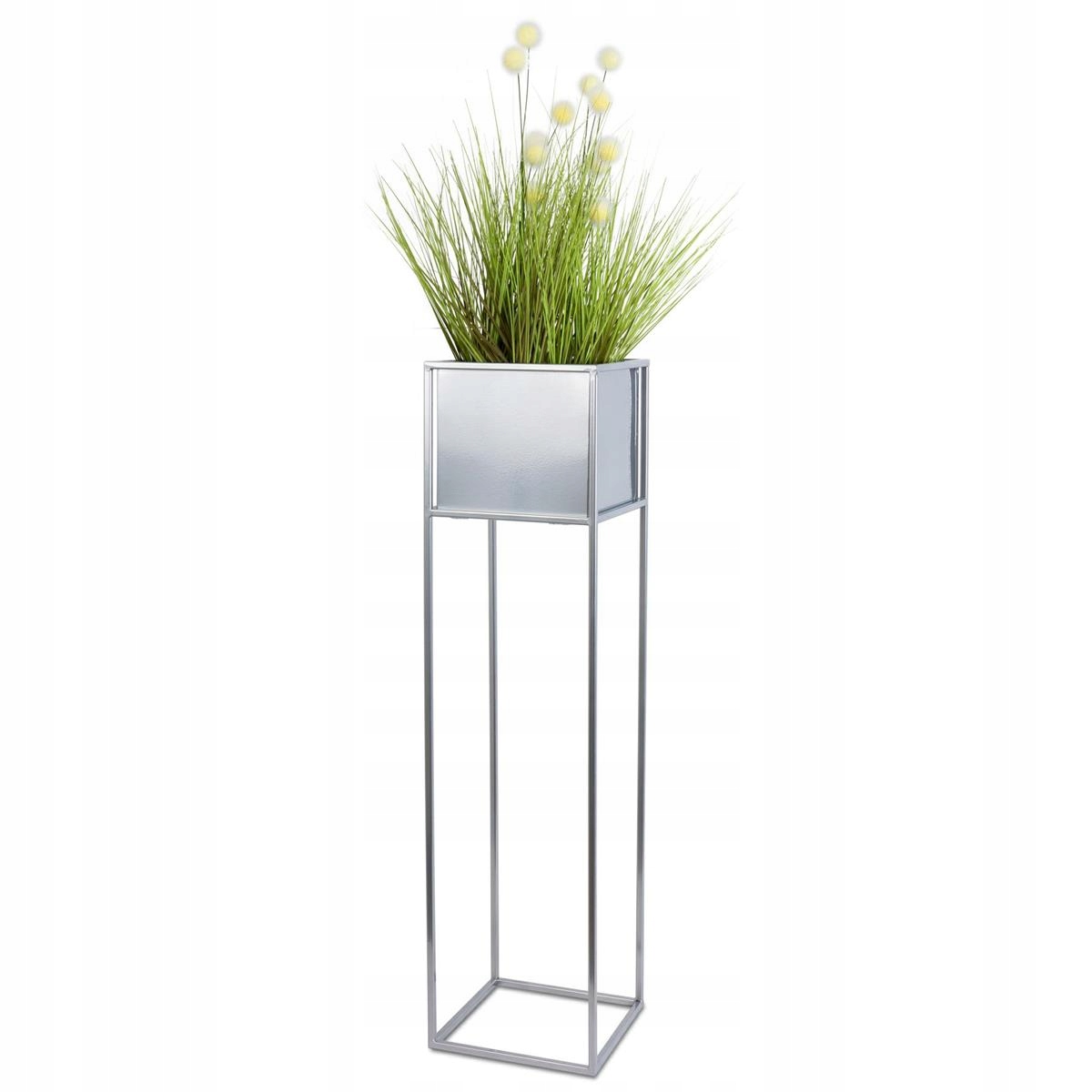 

Kwietnik na roślinę 90cm metalowy chrom Loft salon