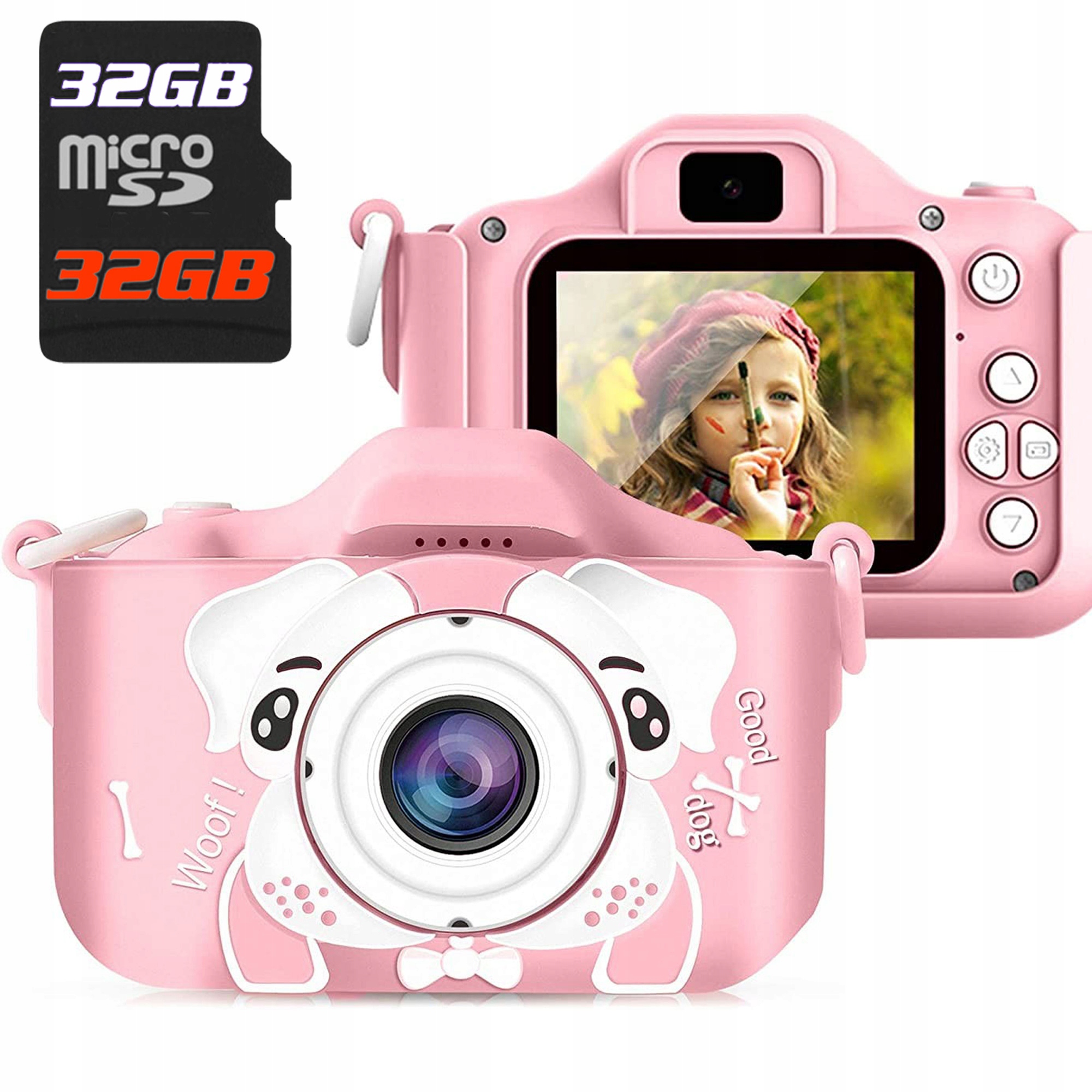 

Aparat Cyfrowy Kamera Dla Dzieci Hd 1080p + 32GB