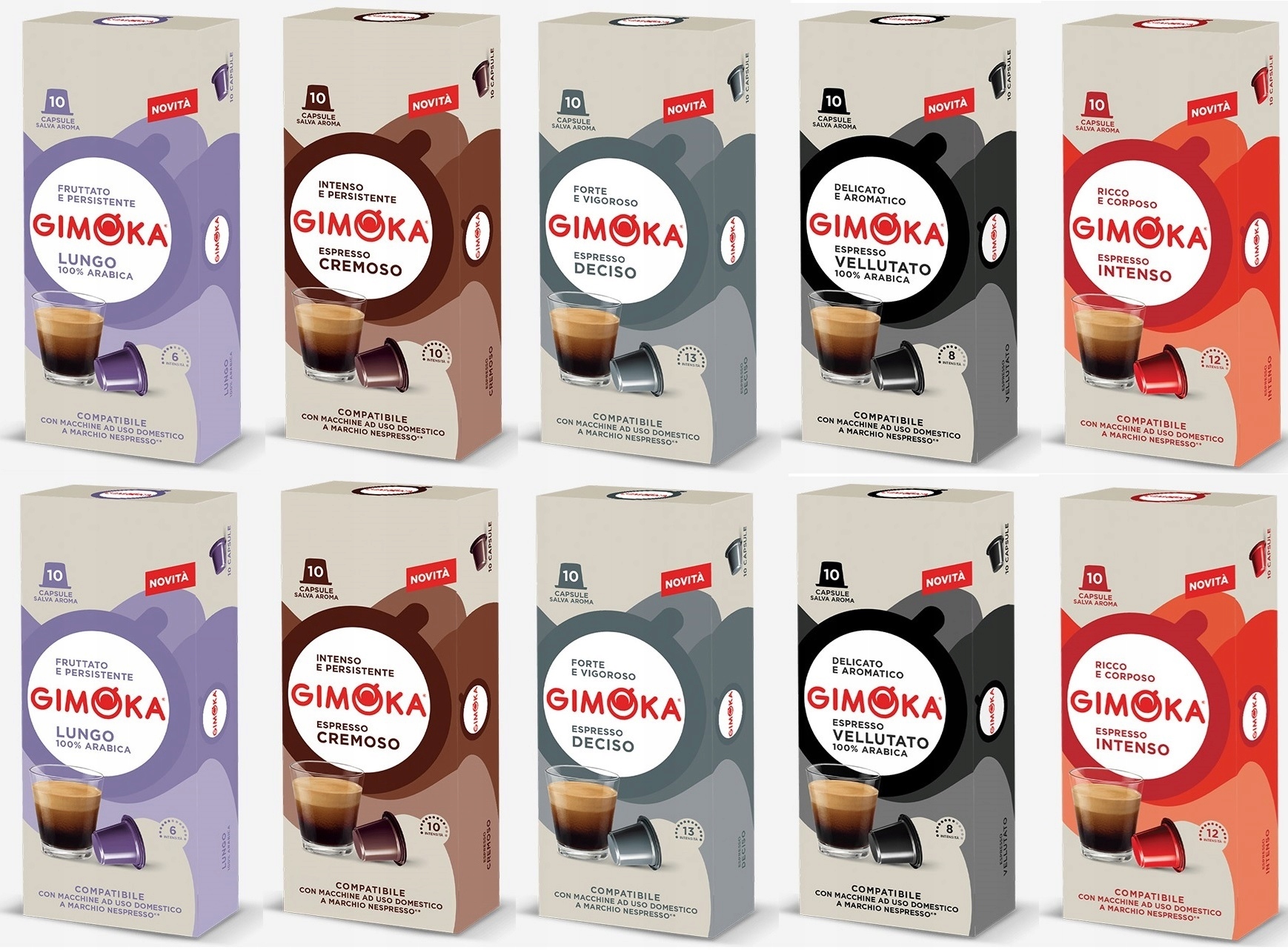 Kapsułki z kawą do Nespresso marki Gimoka MIX 100 sztuk