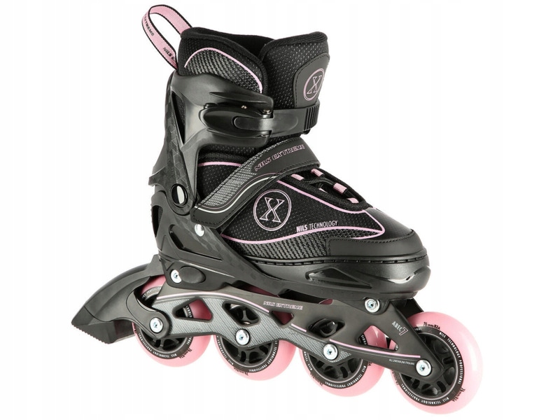 Łyżworolki Nils Extreme NA11008 (rozmiar 39-42) Czarno-fioletowy