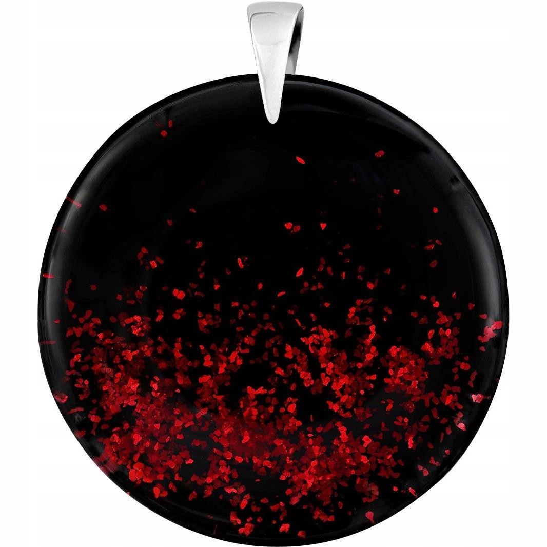 Dámský červený přívěsek Harf sklo murano kolečko