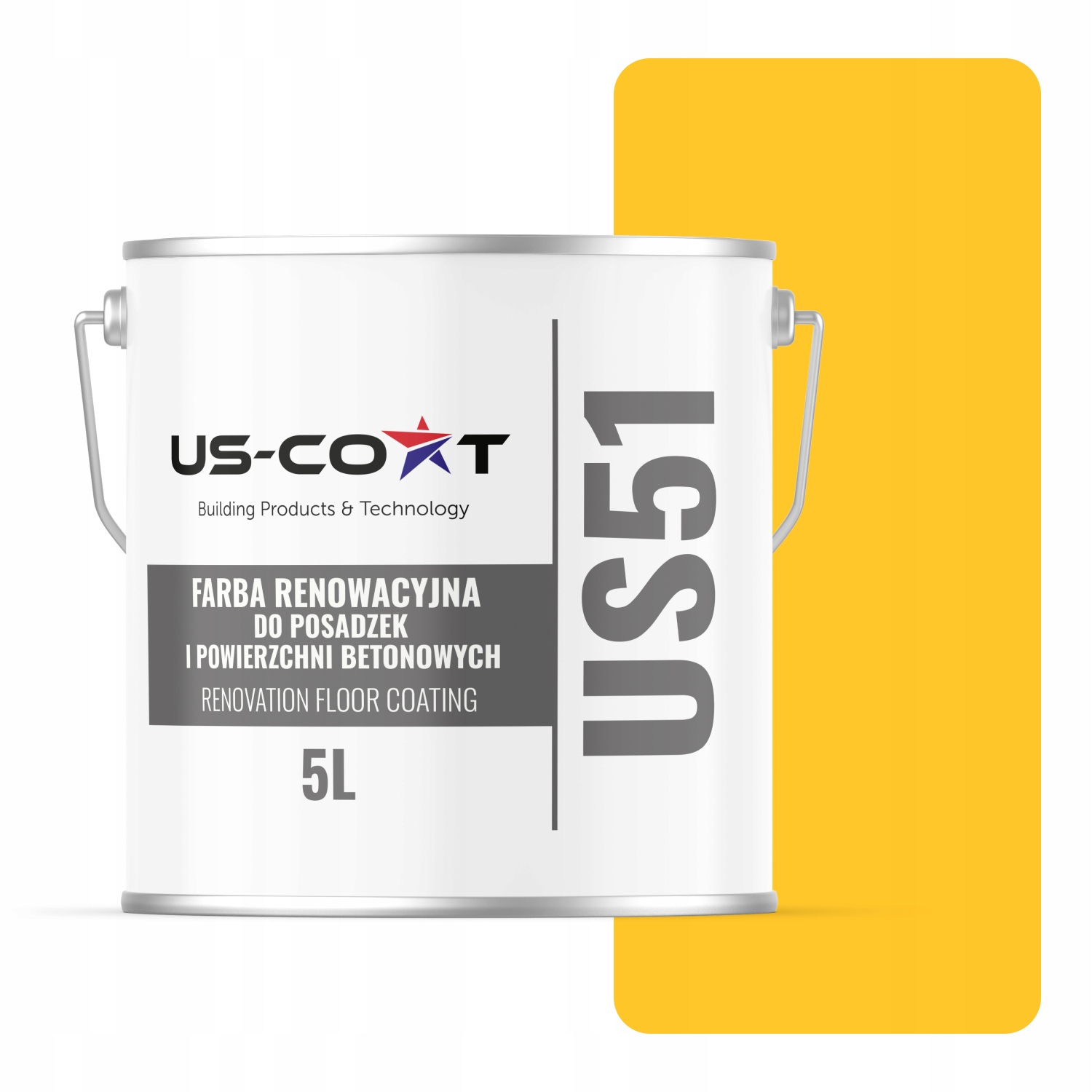 Farba Na Renováciu Podláh Betón Garáž Žltá Výstražná RAL1023 Mat 5 L