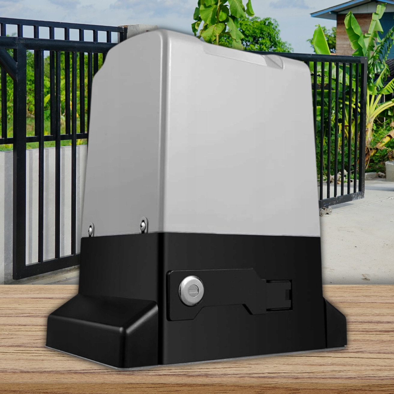 ZESTAW AUTOMAT DO BRAMY NAPĘD 600kg NA PILOTA 5x LISTWA 5 metrów LAMPA Maksymalny kąt otwarcia 180°