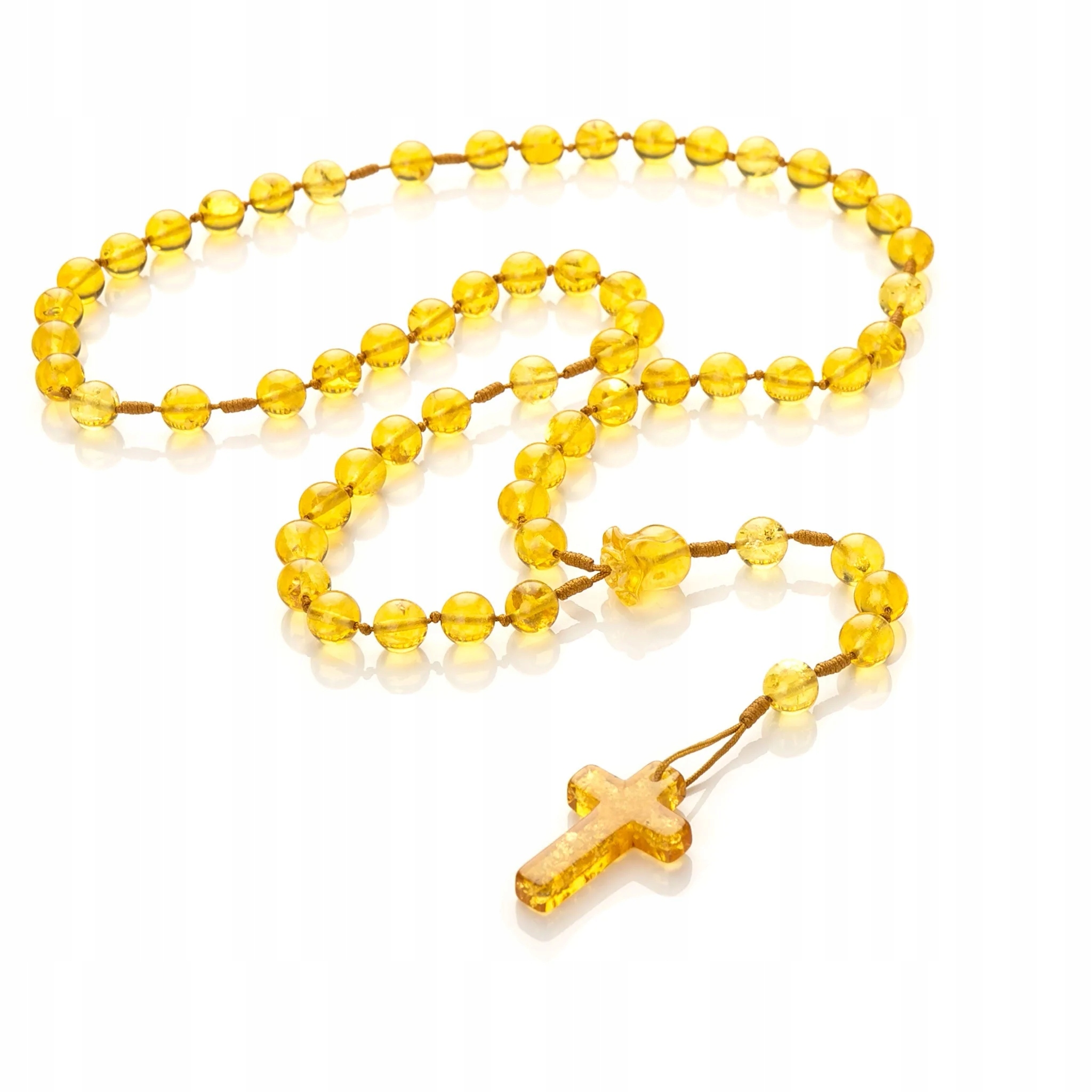 Růženec z jantaru|Spojka vyřezávaná růže|