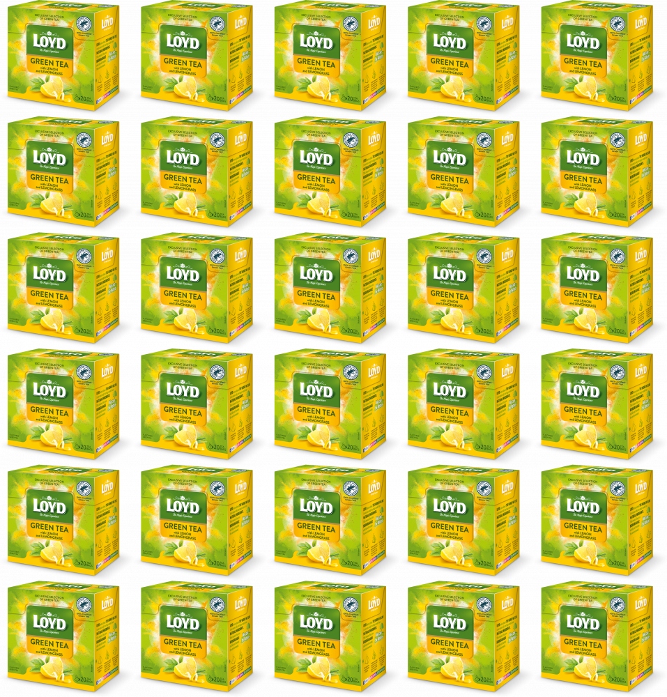 Herbata zielona z cytryną Loyd Green Tea Lemon & Lemongras 20x1,5g x30