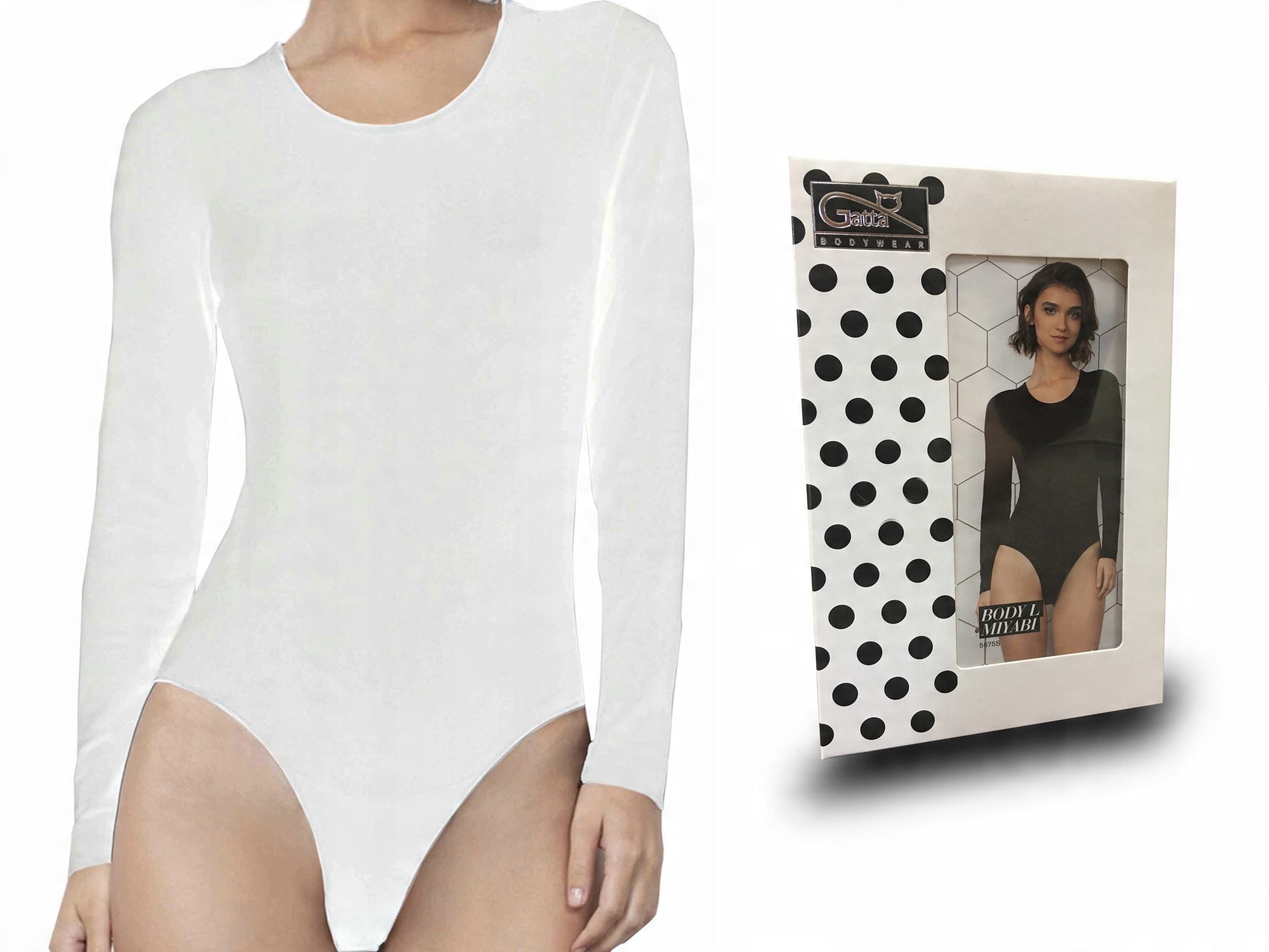 

Miyabi Body L Gatta, długi rękaw, eco white, L