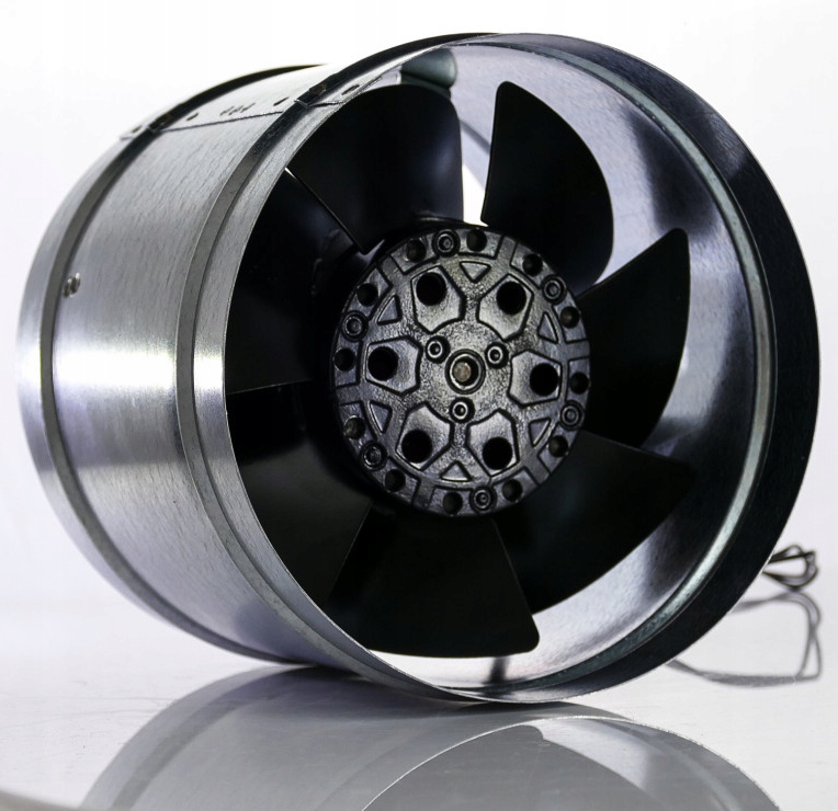 Vysokoteplotný kanálový ventilátor fi 100 mm, výška 81 m3/h, nehrdzavejúca oceľ