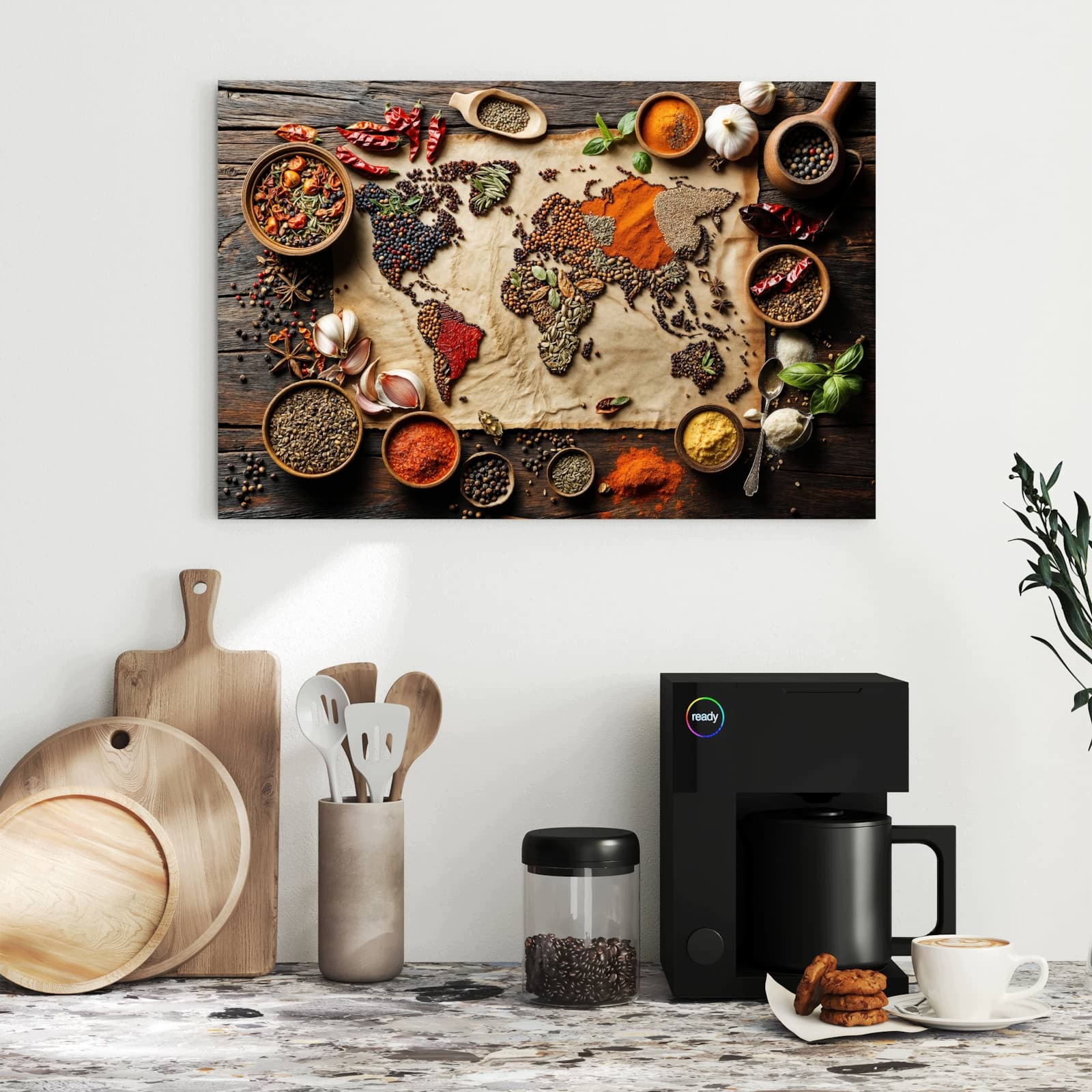 Magnetická tabule Mapa světa Vintage 60 × 40 cm