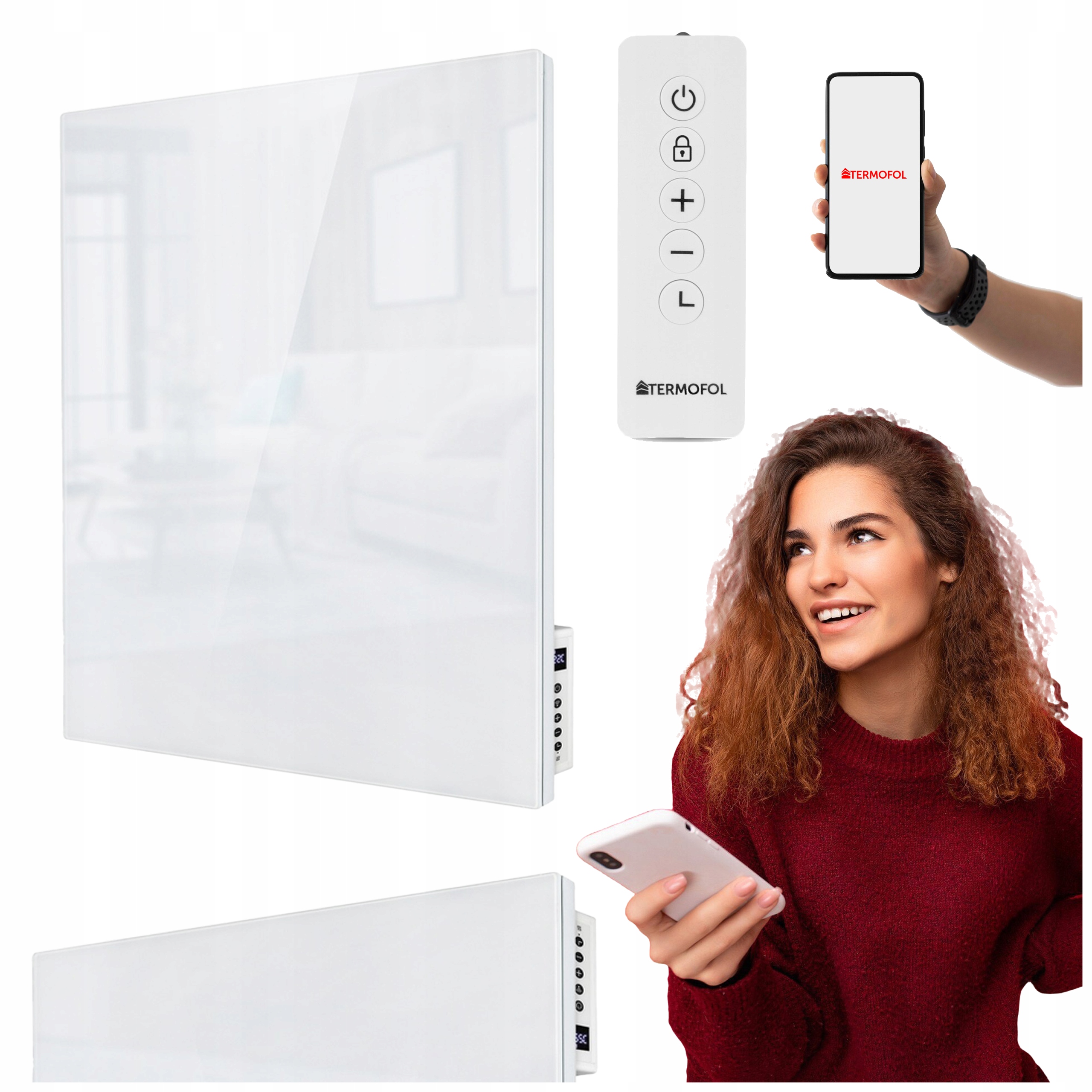Sklenený Infračervený Vykurovací Panel Ovládaný Pomocou Aplikácie TF-GW350
