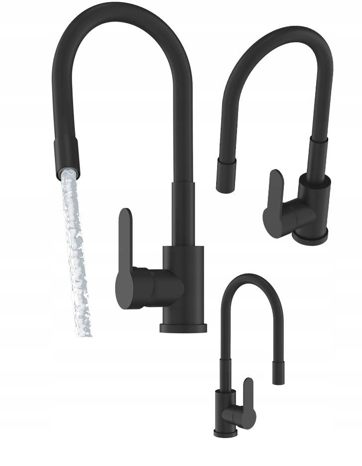 Kuchynský Kohútik Čierny, Flexibilný, Výtokový, Grado, Drezová Batéria