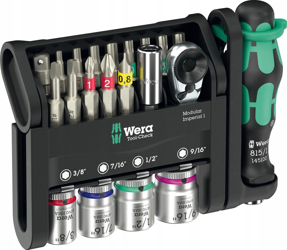 21ks nástrojov 1/4'' Tool-Check Modular Imperial 1 Wera [05049001001]