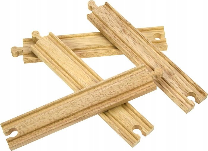 BIGJIGS KOLEJKA DREWNIANA 4 TORY PROSTE BJT100