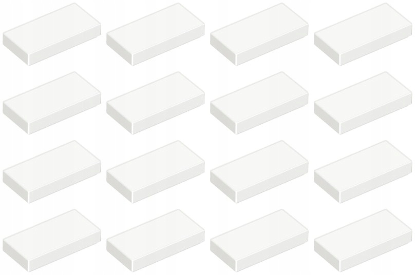LEGO TILE 3069b 1x2 biała NOWA (4g) 16 szt.