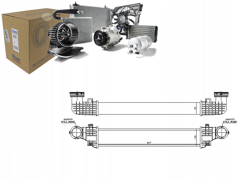 INTERCOOLER MERCEDES CLS (C219) E T-MODEL (S211) E