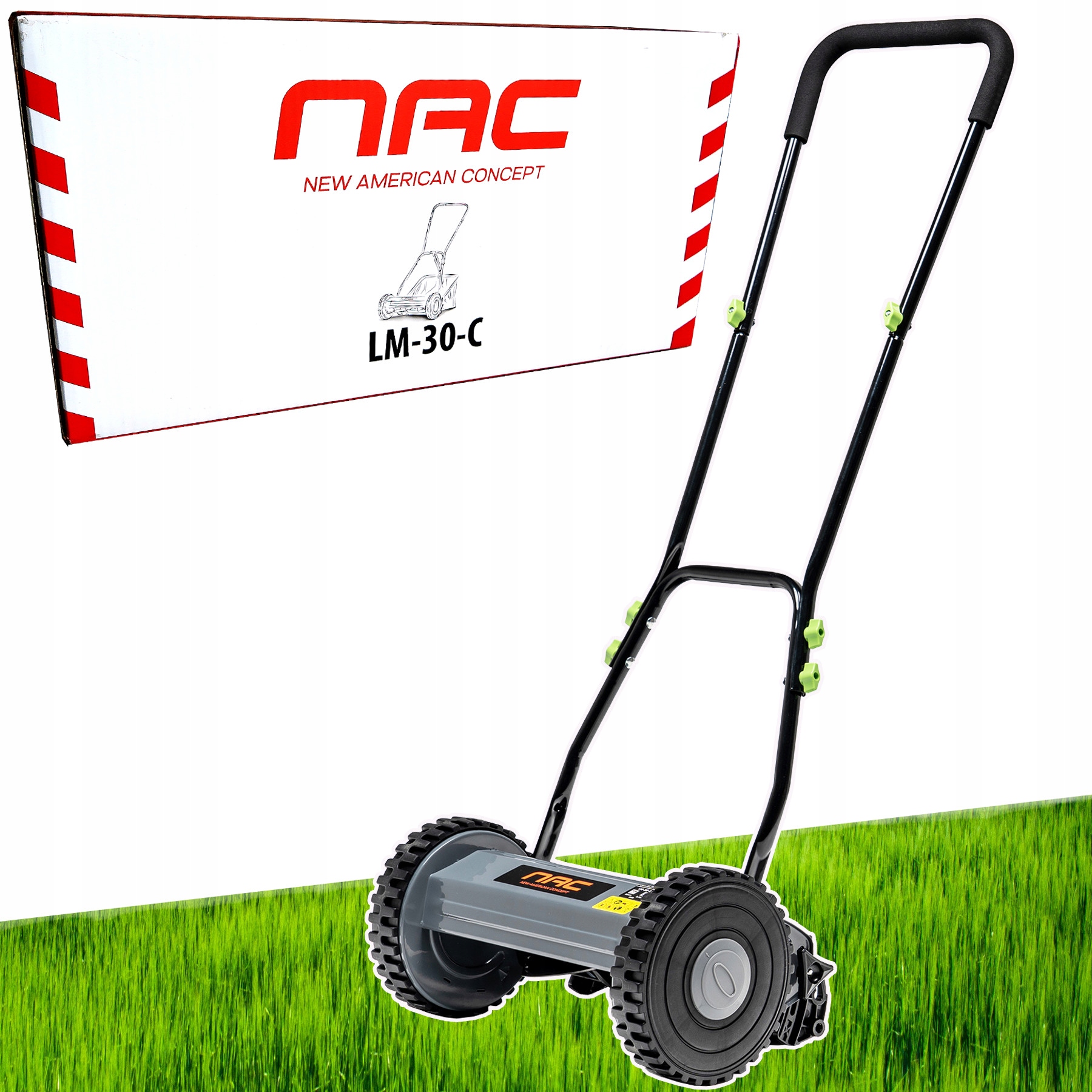 Косилка ручная толкающая - барабанная NAC LM-30 LM-30-C 30cm