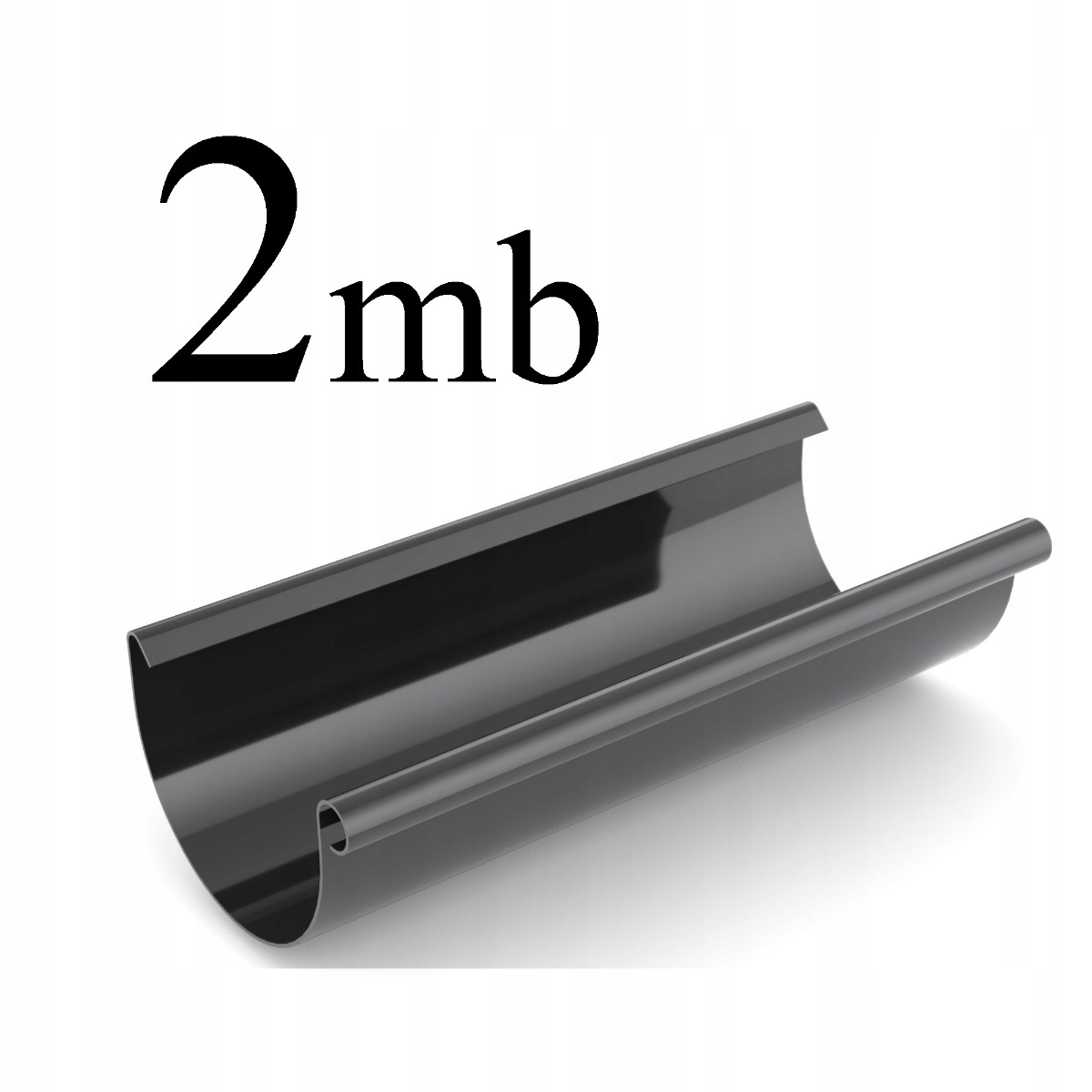 Bryza rynna dachowa PCV 75 2 mb czerń Cellfast