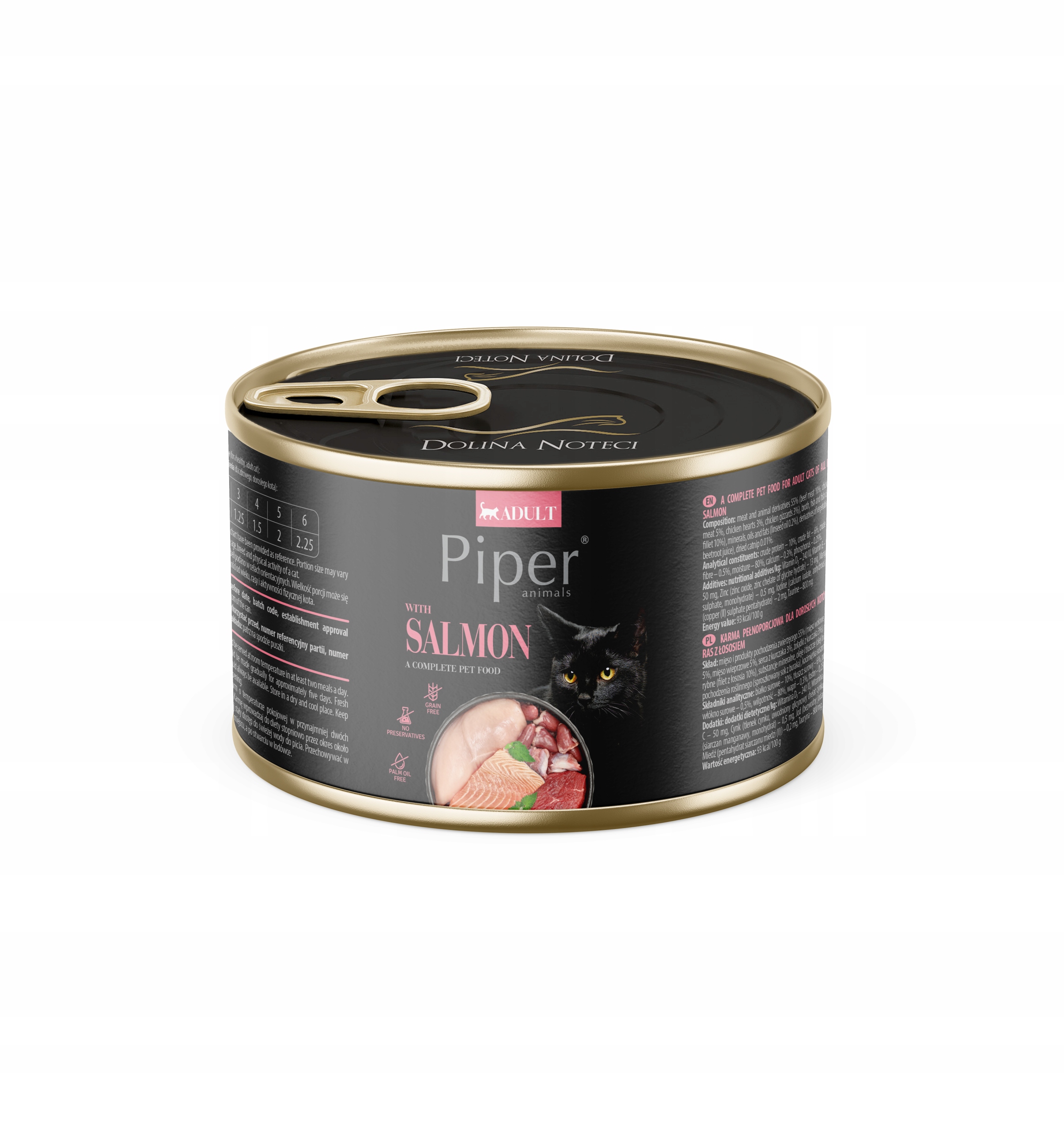 9X Piper Animals mokré krmivo pro kočky s lososem 185 g
