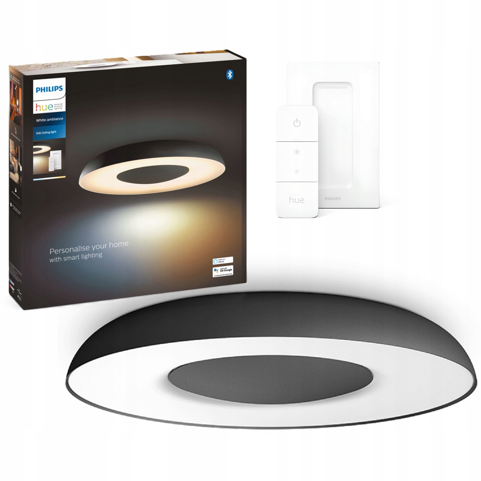 Stropné Svietidlo 22,5 W 39 cm čierna Philips Hue diaľkový ovládač
