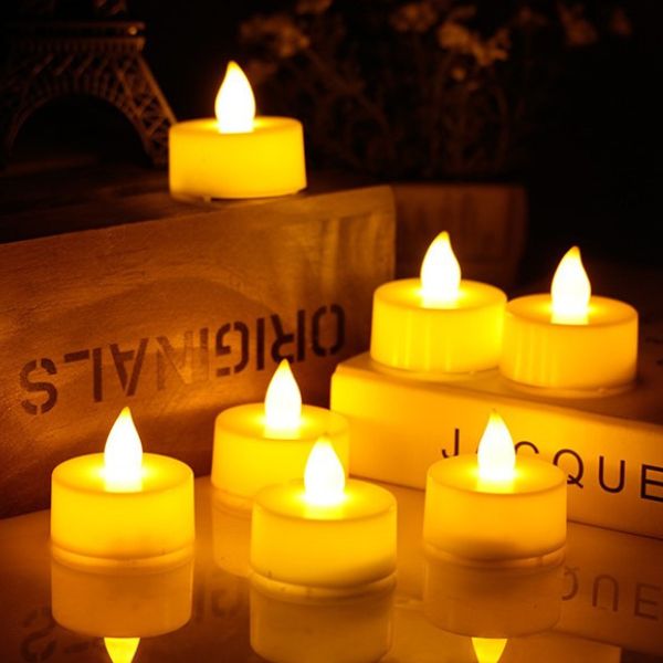 48x Świeczka Dekoracyjna Led płomień Tea Light wkłady do Znicza z Baterią Marka bez marki