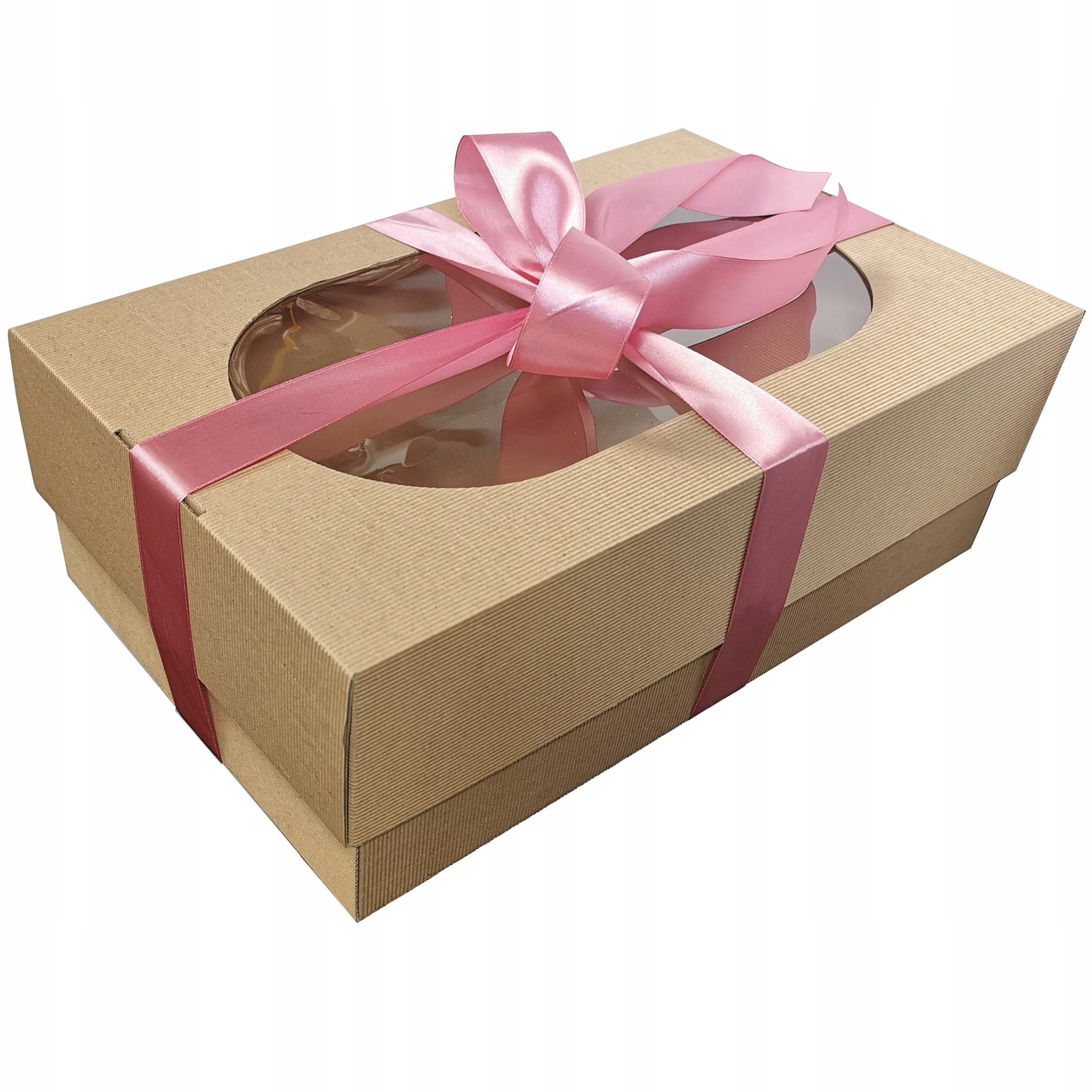 

Naprawdę duże Pudełko Z Okienkiem wstążka (róż)