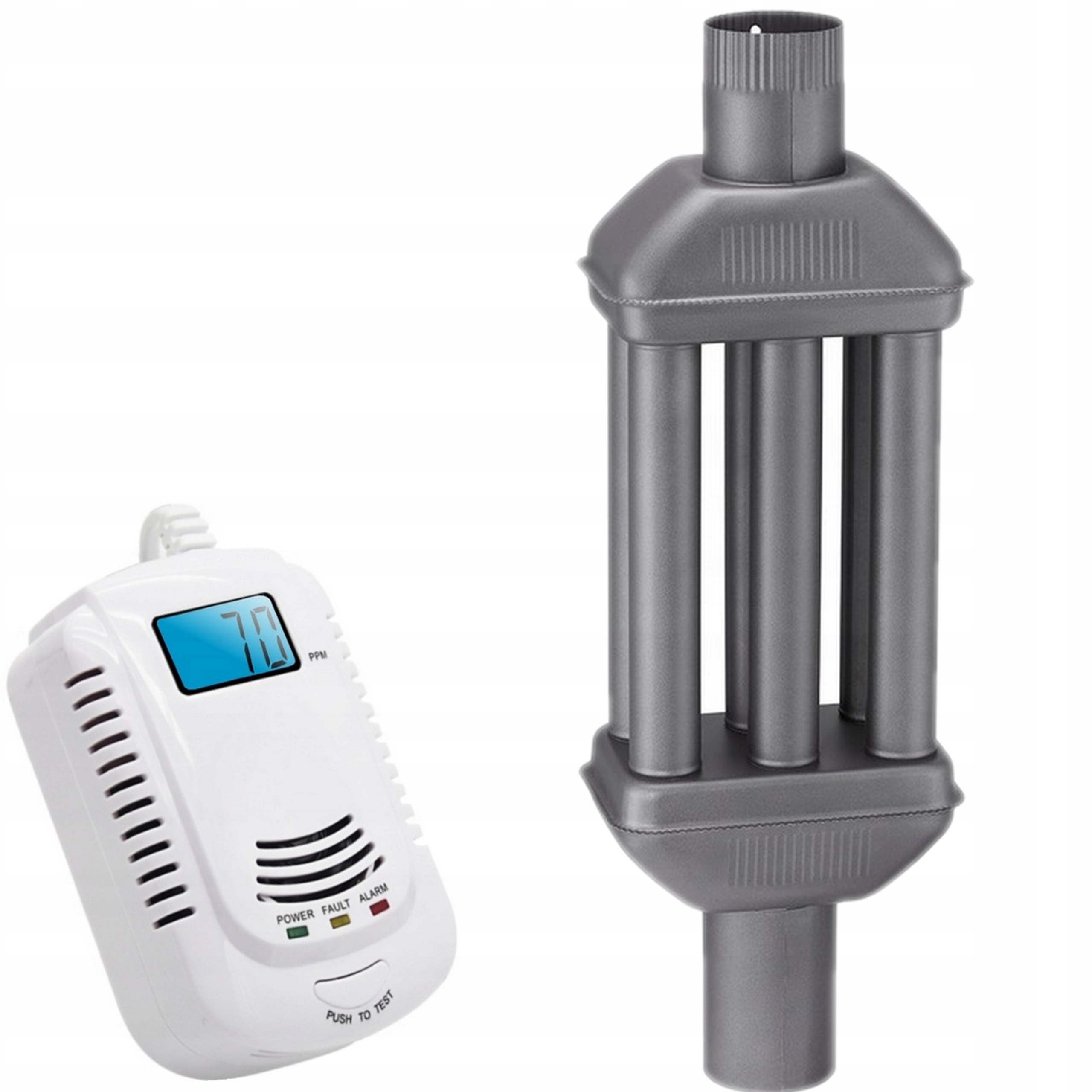 Radiátor ocelový kamna koza Blist 120 mm +30% +Detektor detektor oxidu uhelnatého Plynu