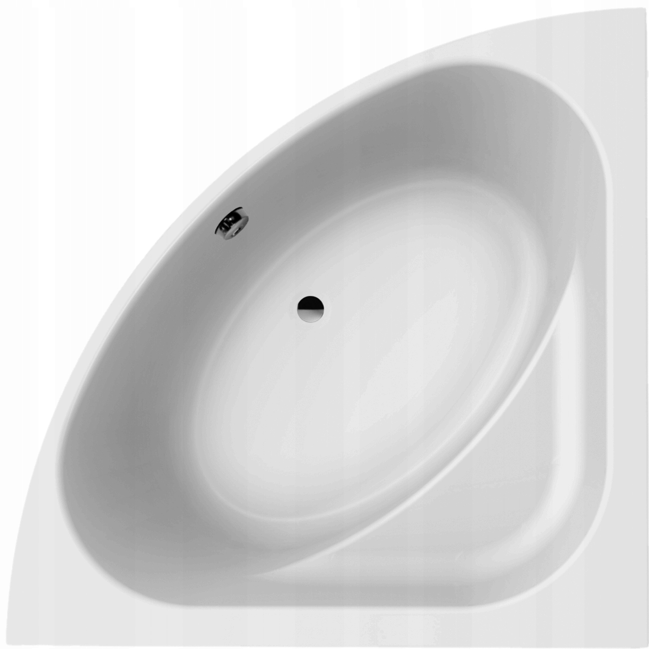 Rohová Vana 140x140 Polsko 100% Akrylová Bílá