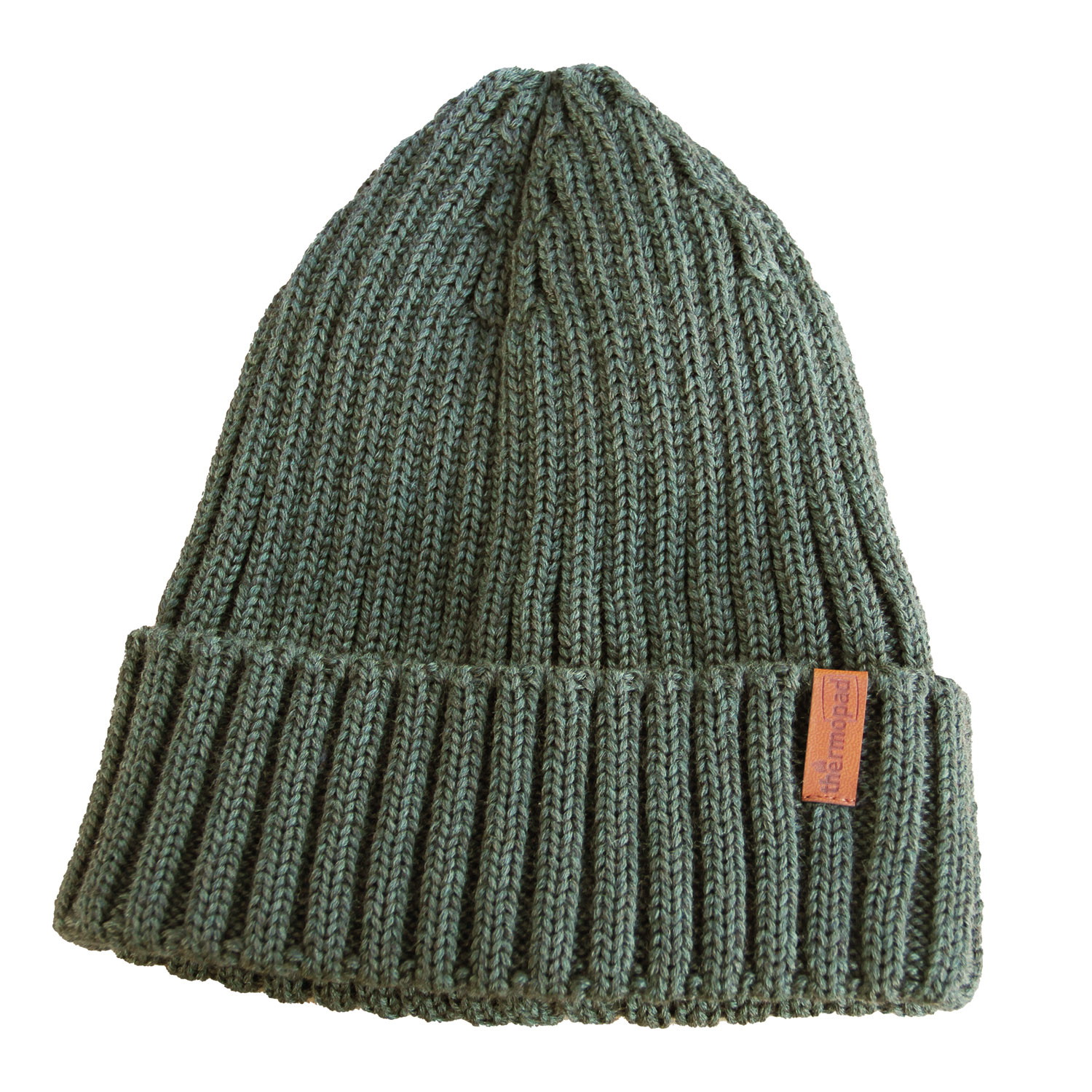 Czapka zimowa z wełny merino Thermopad Beanie khaki