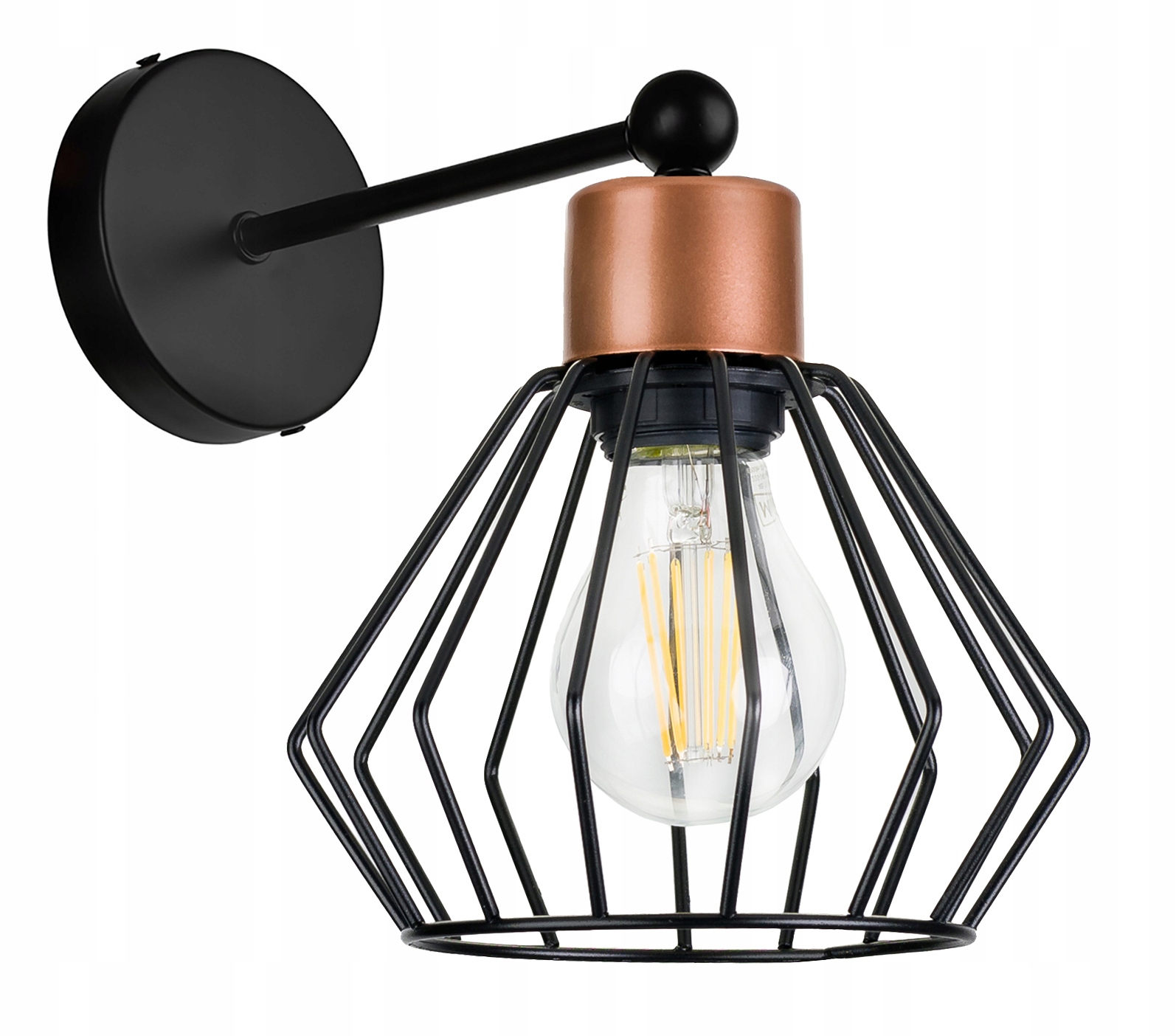 

Lampa Kinkiet E27 ścienny stały loft drut Brylant