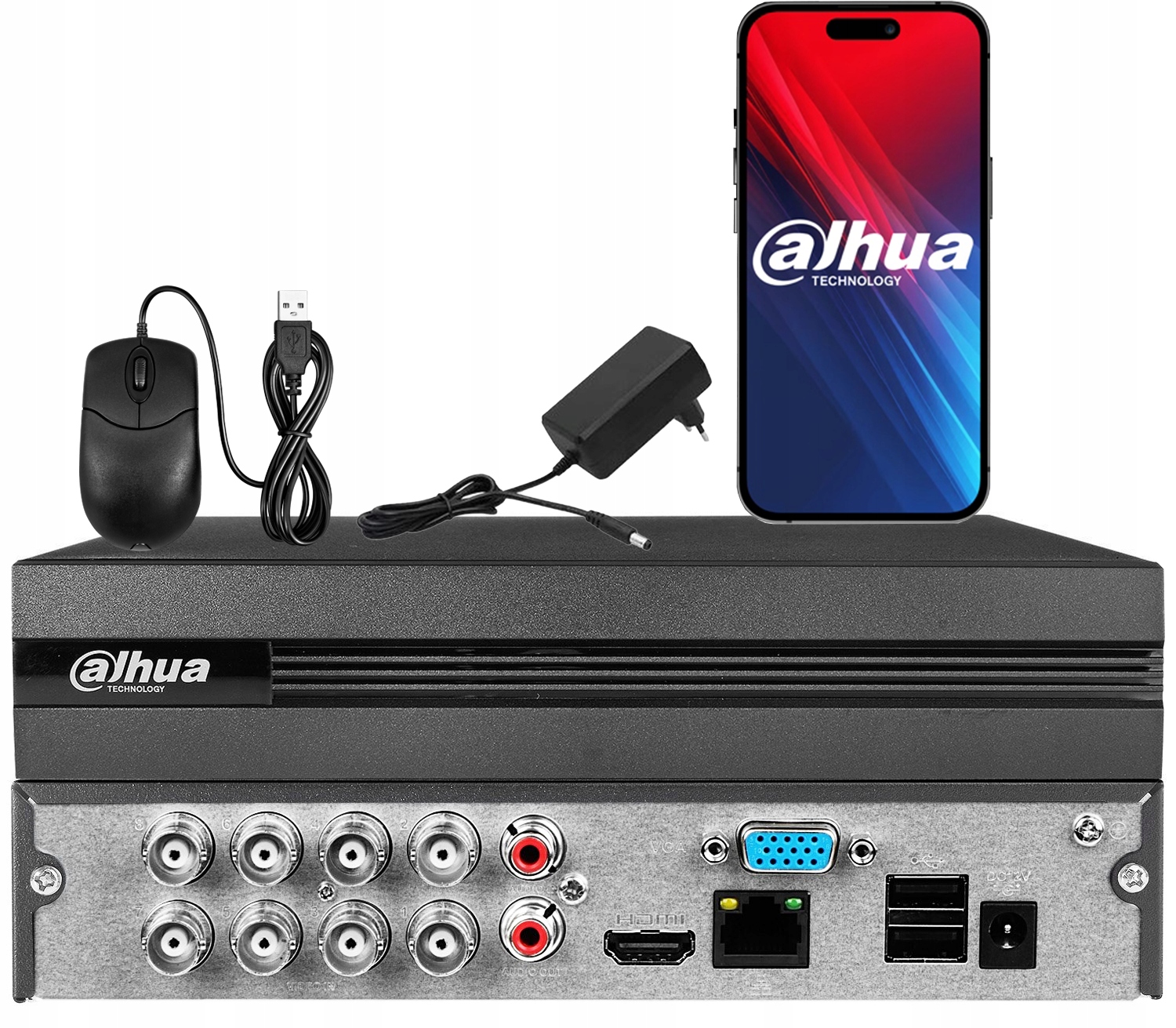 Monitorovací záznamník XVR1B08-I Dahua 8 kanálů 5v1 Ahd Tvi CVI Aplikace