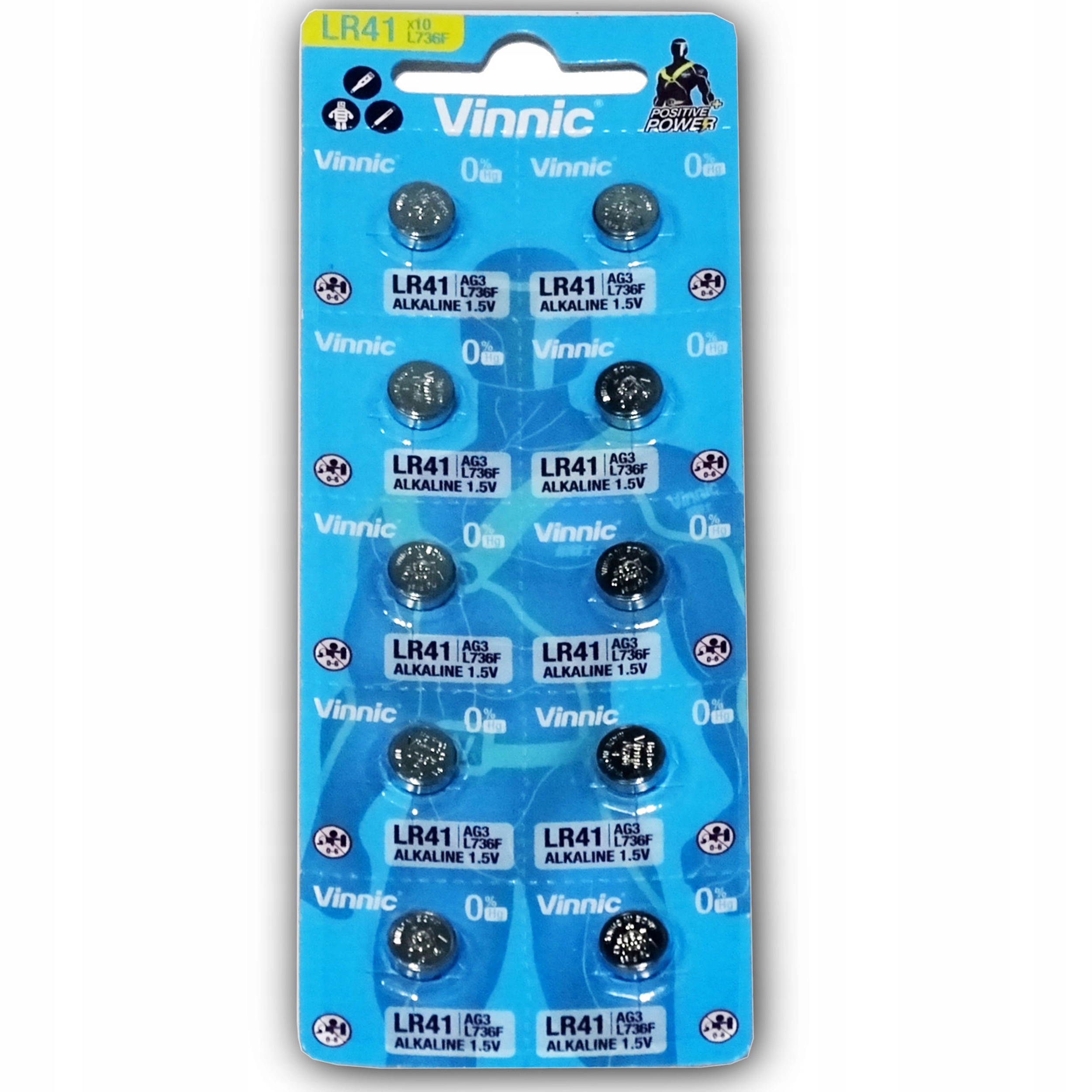 

Bateria guzikowa LR41 G3 alkaliczna Vinnic 1.5V x1