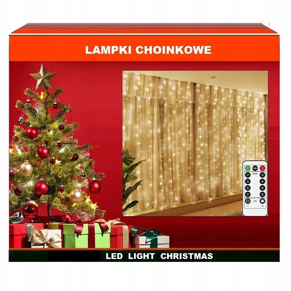 

Kurtyna Led Lampki Choinkowe Sople Mikro Pilot