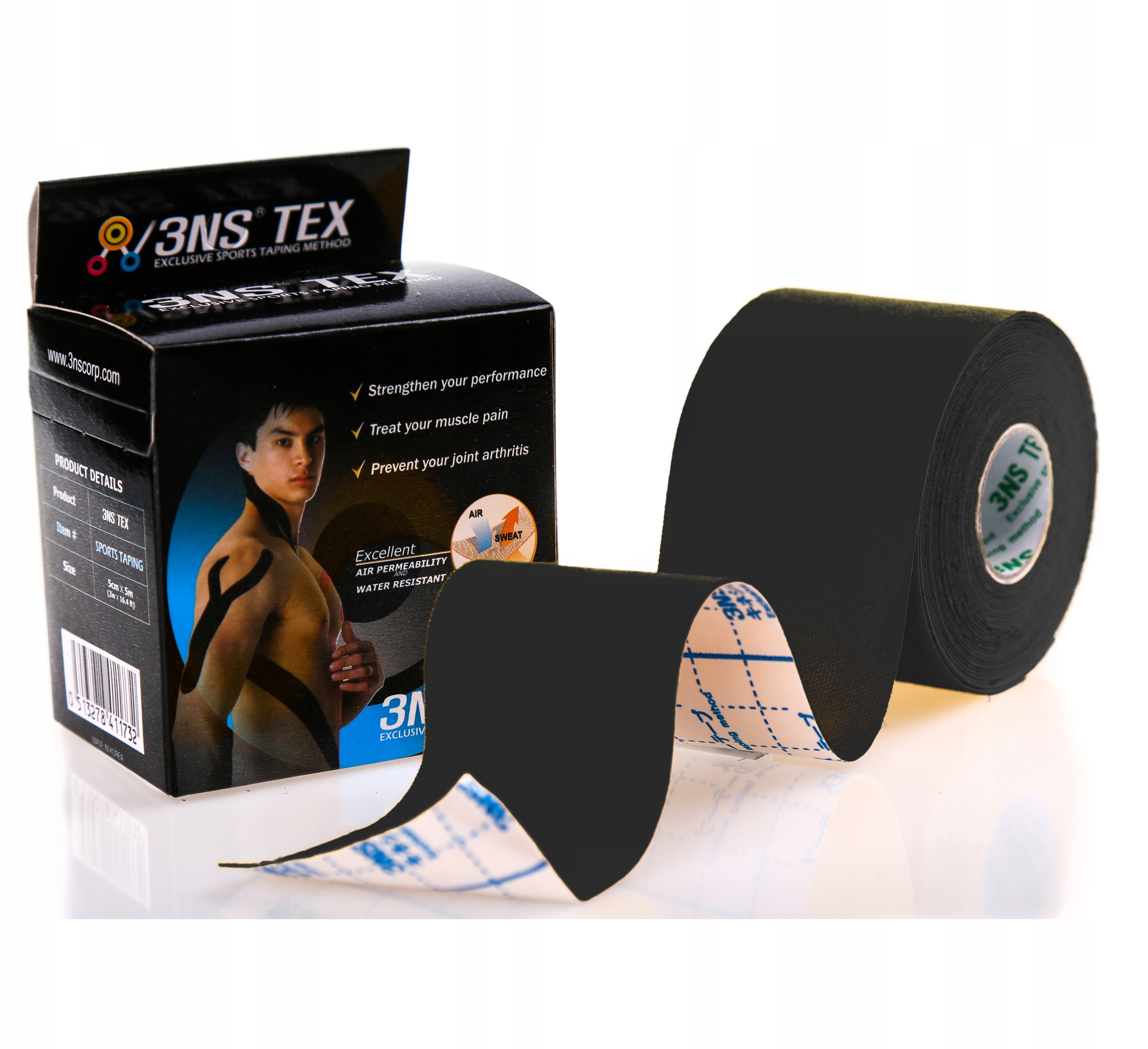 

Taśma 3NS Tape Kinesiology taping kinesio czarny