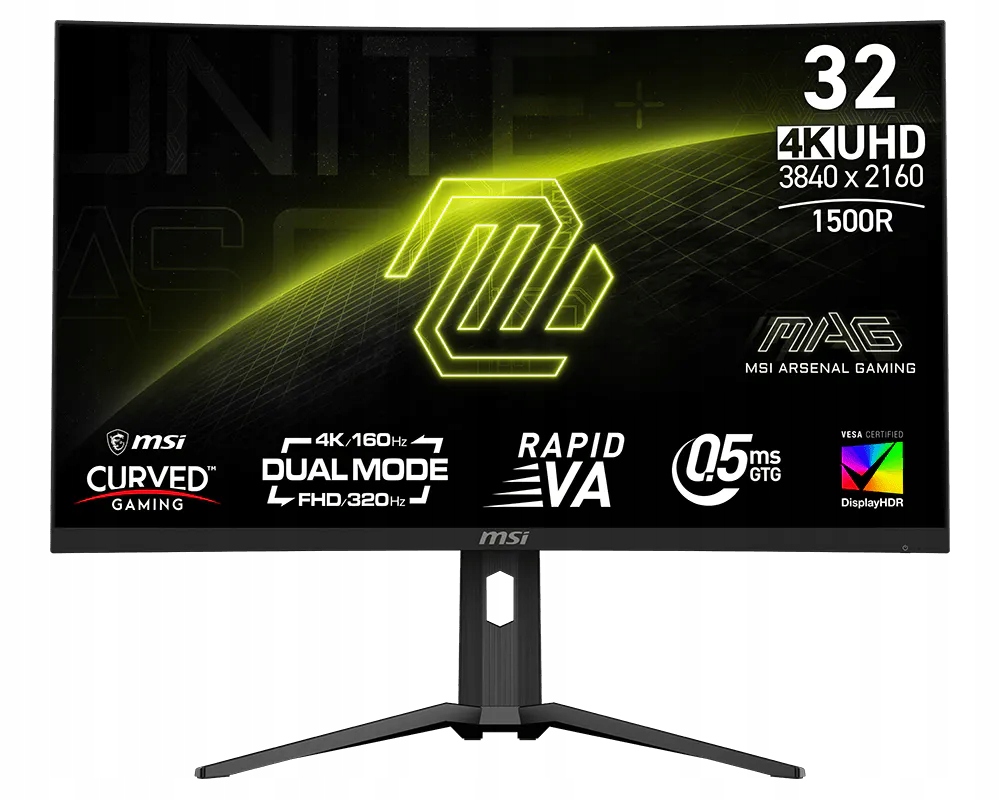 Msi Mag 321CUPDF Gaming monitor 31,5" Rapid Va zakřivený/3840x2160(UHD)/160