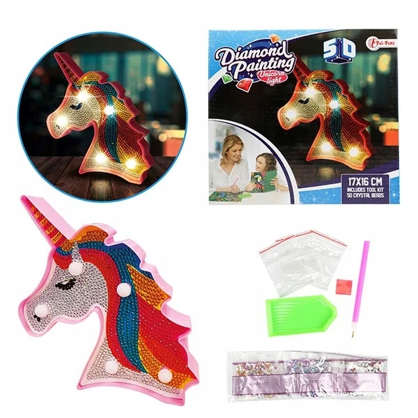 

Lampka Jednorożec Haft Diamentowy 5D Diy Diamenty
