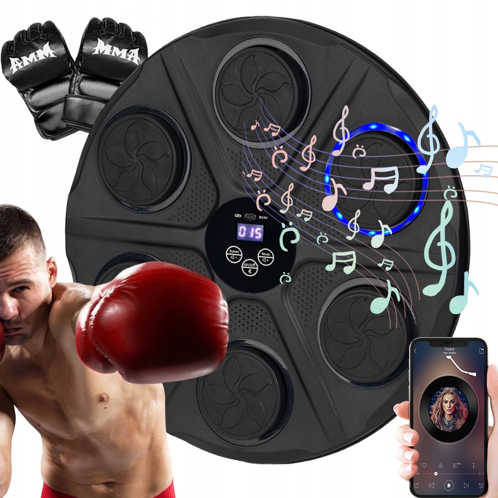 Music Boxing Machine dla dzieci W treningowy Ściana bokserska rękawiczek