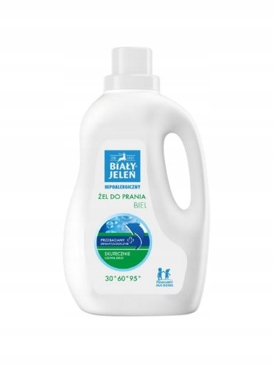 Levně 2x Biały Jeleń Hypoalergenní Gel na praní, barva bílá 1,5L