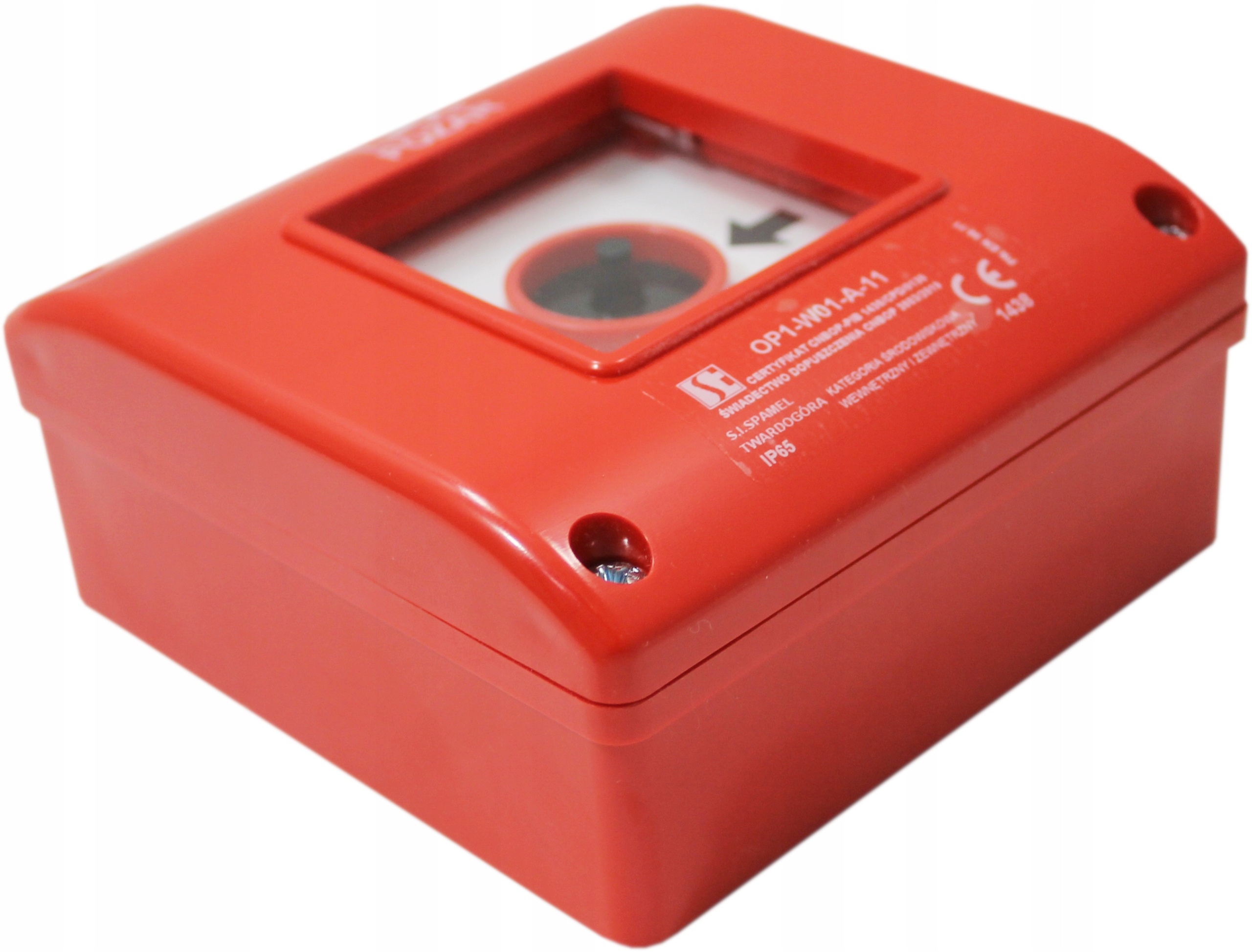 PRZYCISK POŻAROWY SPAMEL OSTRZEGACZ OP-W01-A-11 Producent Spamel