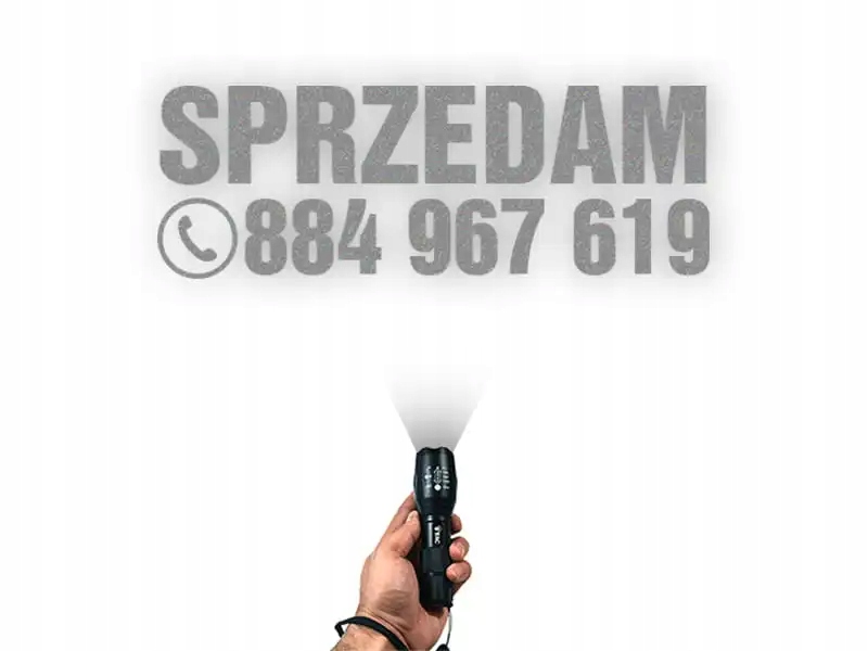 Napis Sprzedam numer telefonu Naklejka Odblaskowa
