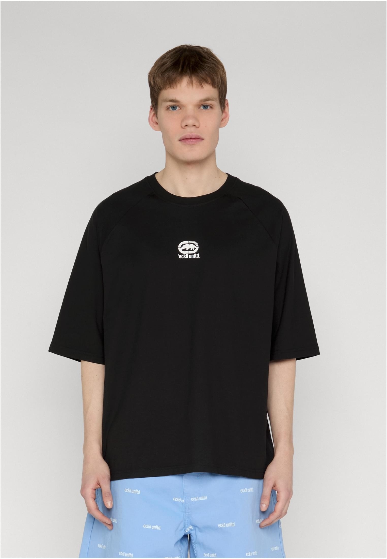 Tričko Ecko Unltd Quiet pánské bavlněné jetblack černé 4XL