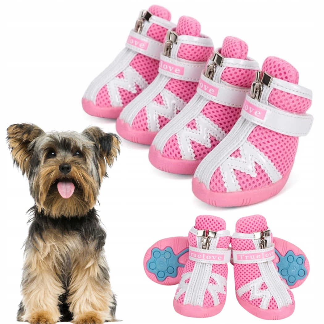 Levně Boty Pro Malé Psy Ochranné Lehké Truelove Protection XS-2 3CM Růžové