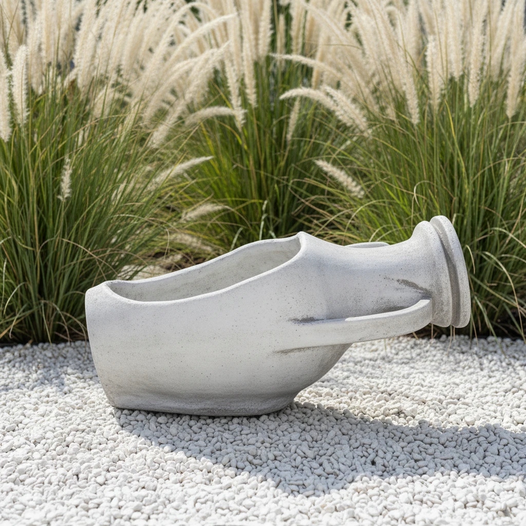 Zahradní figurka Květináč Amfora ležící velká H: 25 cm betonová